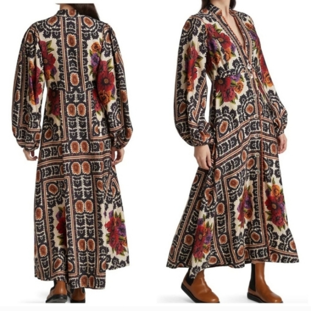 FARM Rio Multicolor Floral Long Sleeve Dress - Picture 4 of 7